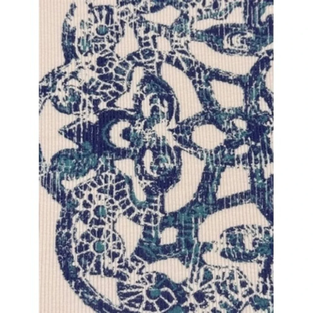 Eddie Bauer Womens Tank Top Sleveless White Blue Mandala Size M Yoga Athletic - Picture 3 of 12